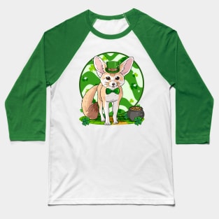 Fennec Fox St. Patricks Day Irish Leprechaun Baseball T-Shirt
